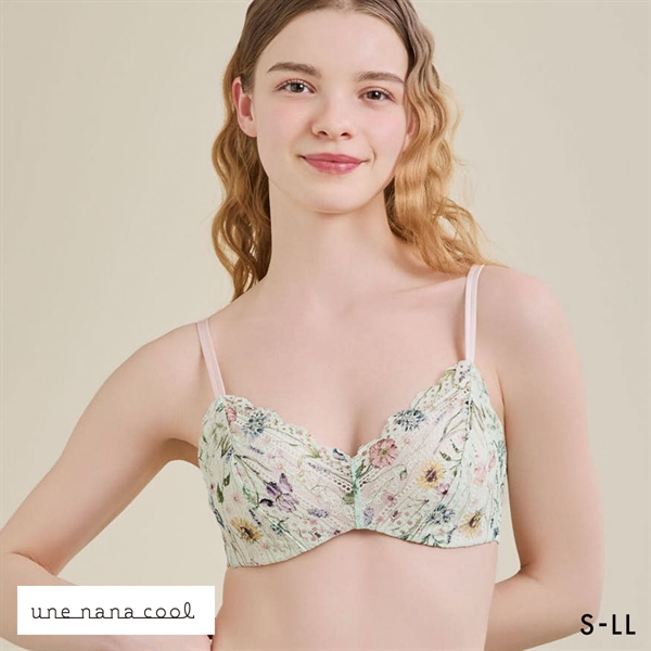 ウンナナクール リニューアル 特別な日以外の364日つけたくなるブラ 364ブラ レース MADE WITH LIBERTY FABRIC ノンワイヤーブラ 単品 une nana cool