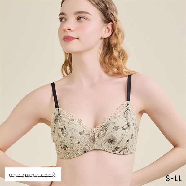 ウンナナクール リニューアル 特別な日以外の364日つけたくなるブラ 364ブラ レース MADE WITH LIBERTY FABRIC ノンワイヤーブラ 単品 une nana cool