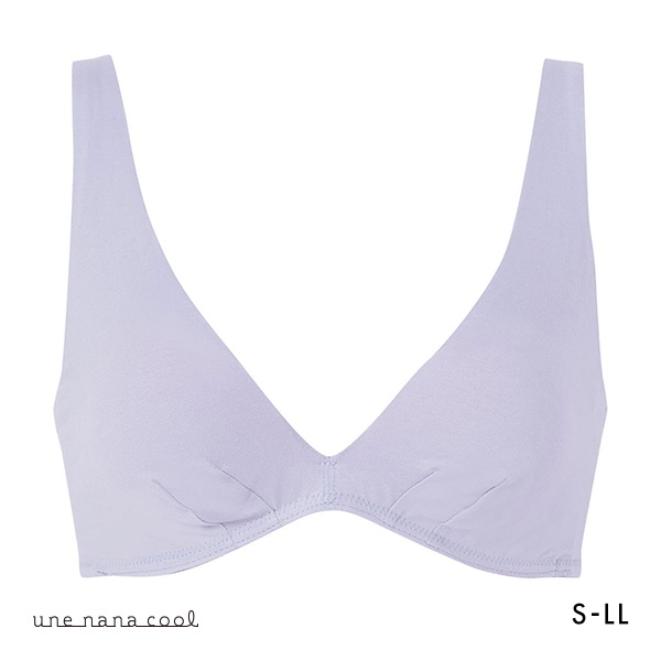 ウンナナクール une nana cool 特別な日以外の364日つけたくなるブラ コットン ノンワイヤーブラ 単品(PU-パープル-S)