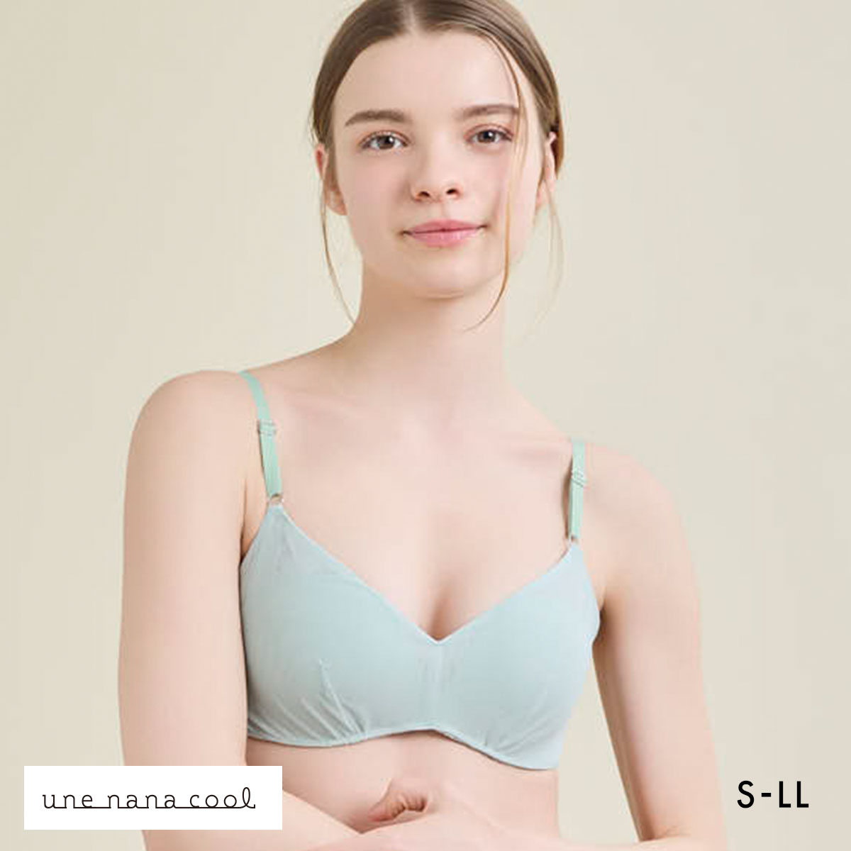 ウンナナクール リニューアル 特別な日以外の364日つけたくなるブラ 364ブラ シンプル ノンワイヤーブラ ブラジャー 単品 une nana cool(MI-ミント-S)