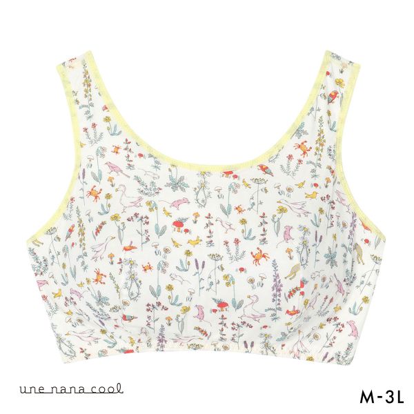ウンナナクール une nana cool MADE WITH LIBERTY. FABRIC パッド付きナイトアップブラ ノンワイヤーブラ ナイトブラ 単品