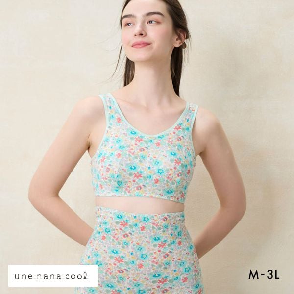 ウンナナクール une nana cool MADE WITH LIBERTY. FABRIC パッド付きナイトアップブラ ノンワイヤーブラ ナイトブラ 単品
