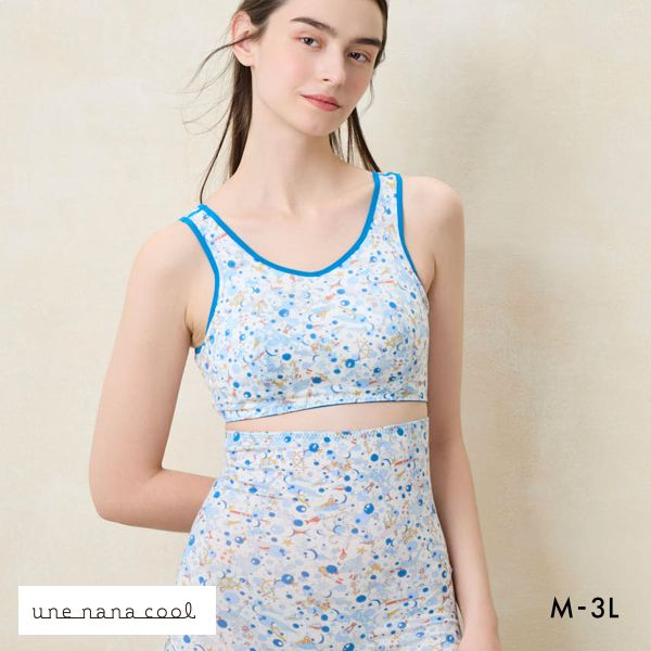 ウンナナクール une nana cool MADE WITH LIBERTY. FABRIC パッド付きナイトアップブラ ノンワイヤーブラ ナイトブラ 単品