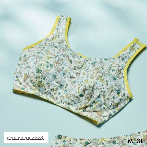 ウンナナクール une nana cool MADE WITH LIBERTY. FABRIC パッド付きナイトアップブラ ノンワイヤーブラ ナイトブラ 単品