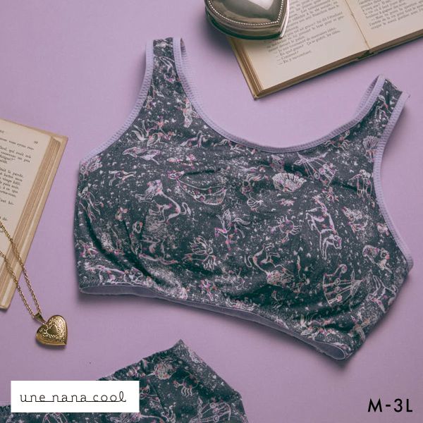 ウンナナクール une nana cool MADE WITH LIBERTY. FABRIC パッド付きナイトアップブラ ノンワイヤーブラ ナイトブラ 単品