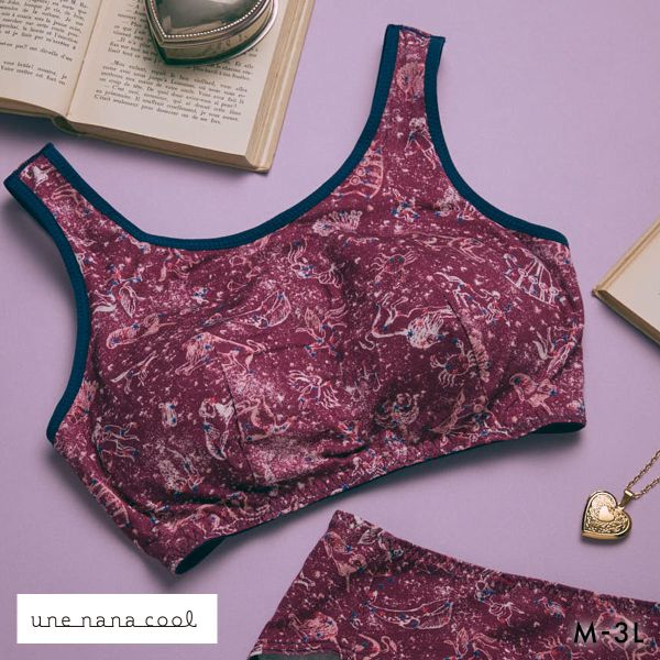 ウンナナクール une nana cool MADE WITH LIBERTY. FABRIC パッド付きナイトアップブラ ノンワイヤーブラ ナイトブラ 単品
