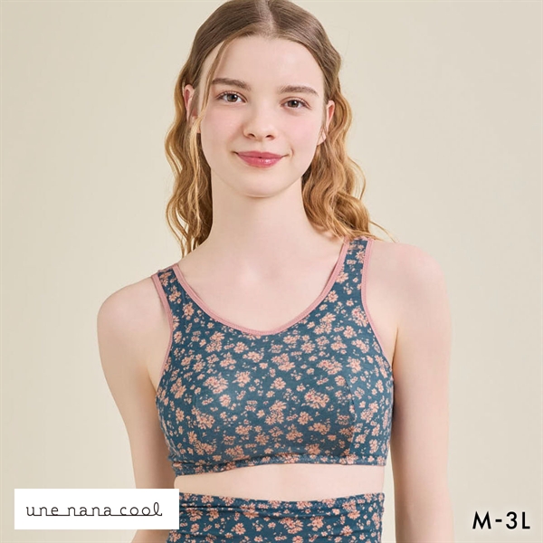 ウンナナクール une nana cool MADE WITH LIBERTY. FABRIC パッド付きナイトアップブラ ノンワイヤーブラ ナイトブラ 単品