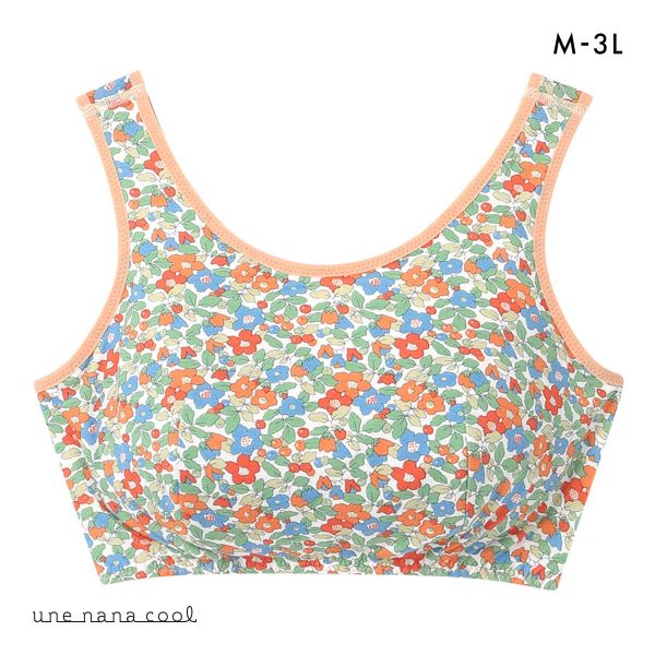 ウンナナクール une nana cool MADE WITH LIBERTY. FABRIC パッド付きナイトアップブラ ノンワイヤーブラ ナイトブラ 単品