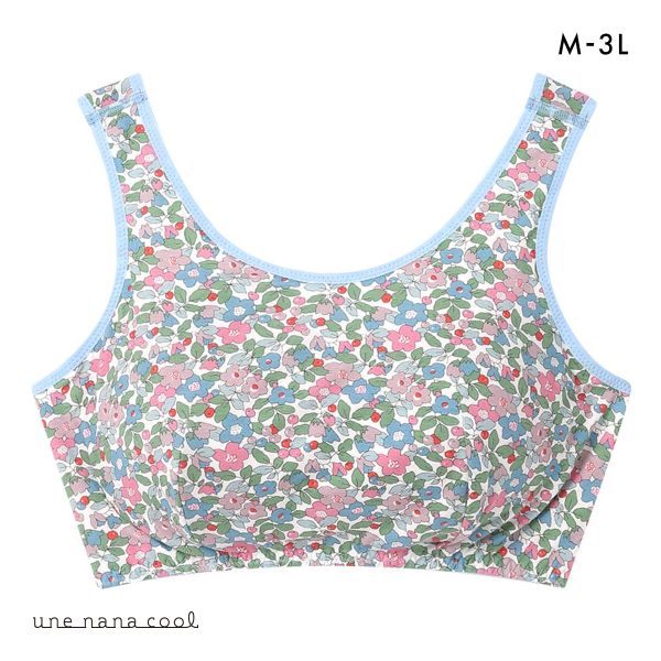 ウンナナクール une nana cool MADE WITH LIBERTY. FABRIC パッド付きナイトアップブラ ノンワイヤーブラ ナイトブラ 単品
