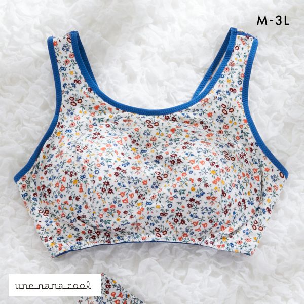 ウンナナクール une nana cool MADE WITH LIBERTY. FABRIC パッド付きナイトアップブラ ノンワイヤーブラ ナイトブラ 単品