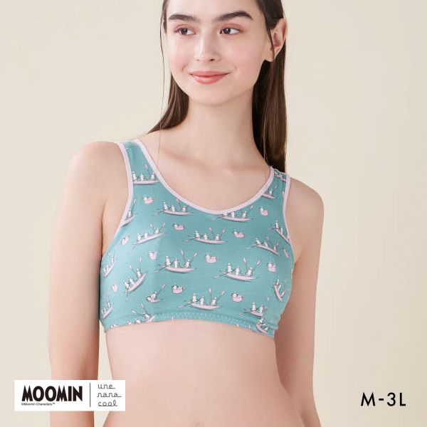ウンナナクール MOOMIN × une nana cool ナイトアップブラ パッド付きナイトアップブラ ムーミン ノンワイヤーブラ ナイトブラ