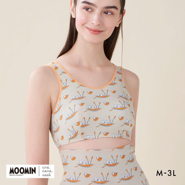 ウンナナクール MOOMIN × une nana cool ナイトアップブラ パッド付きナイトアップブラ ムーミン ノンワイヤーブラ ナイトブラ