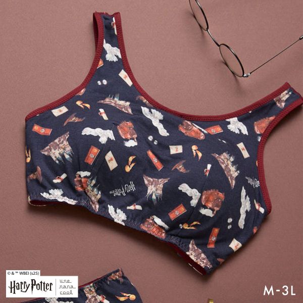 ハリー・ポッター × ウンナナクール Harry Potter ナイトアップブラ パッド付きナイトアップブラ ノンワイヤーブラ ナイトブラ une nana cool