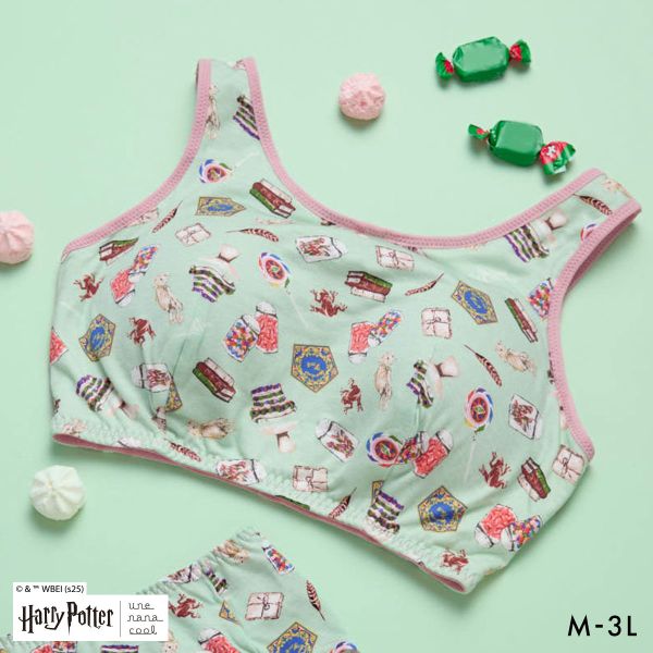 ハリー・ポッター × ウンナナクール Harry Potter ナイトアップブラ パッド付きナイトアップブラ ノンワイヤーブラ ナイトブラ une nana cool