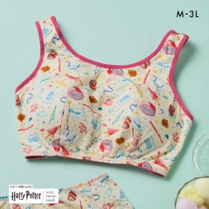 ハリー・ポッター × ウンナナクール Harry Potter ナイトアップブラ パッド付きナイトアップブラ ノンワイヤーブラ ナイトブラ une nana cool
