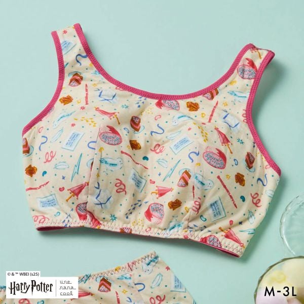 ハリー・ポッター × ウンナナクール Harry Potter ナイトアップブラ パッド付きナイトアップブラ ノンワイヤーブラ ナイトブラ une nana cool