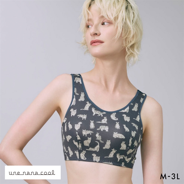 ウンナナクール une nana cool MADE WITH LIBERTY. FABRIC パッド付きナイトアップブラ ノンワイヤーブラ ナイトブラ 単品