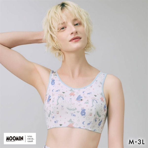 ウンナナクール MOOMIN × une nana cool ナイトアップブラ パッド付きナイトアップブラ ムーミン ノンワイヤーブラ ナイトブラ