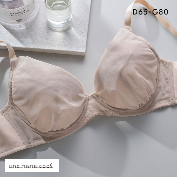 ウンナナクール 小さく見せるブラ ミニマイザーブラ シンプル フルカップ ブラジャー 大きいサイズ une nana cool