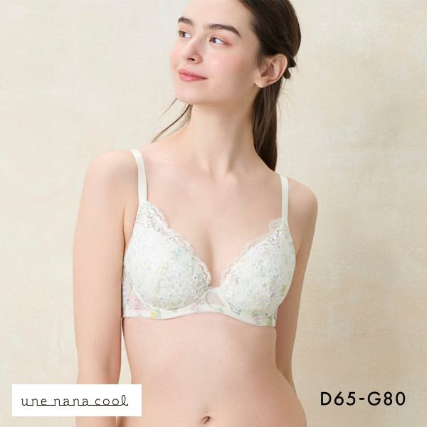 ウンナナクール 小さく見せるブラ ミニマイザーブラ 繊細で美しいリバーレースを使用 フルカップ ブラジャー 大きいサイズ une nana cool