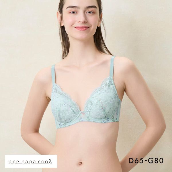 ウンナナクール 小さく見せるブラ ミニマイザーブラ 繊細で美しいリバーレースを使用 フルカップ ブラジャー 大きいサイズ une nana cool