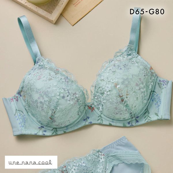 ウンナナクール 小さく見せるブラ ミニマイザーブラ 繊細で美しいリバーレースを使用 フルカップ ブラジャー 大きいサイズ une nana cool