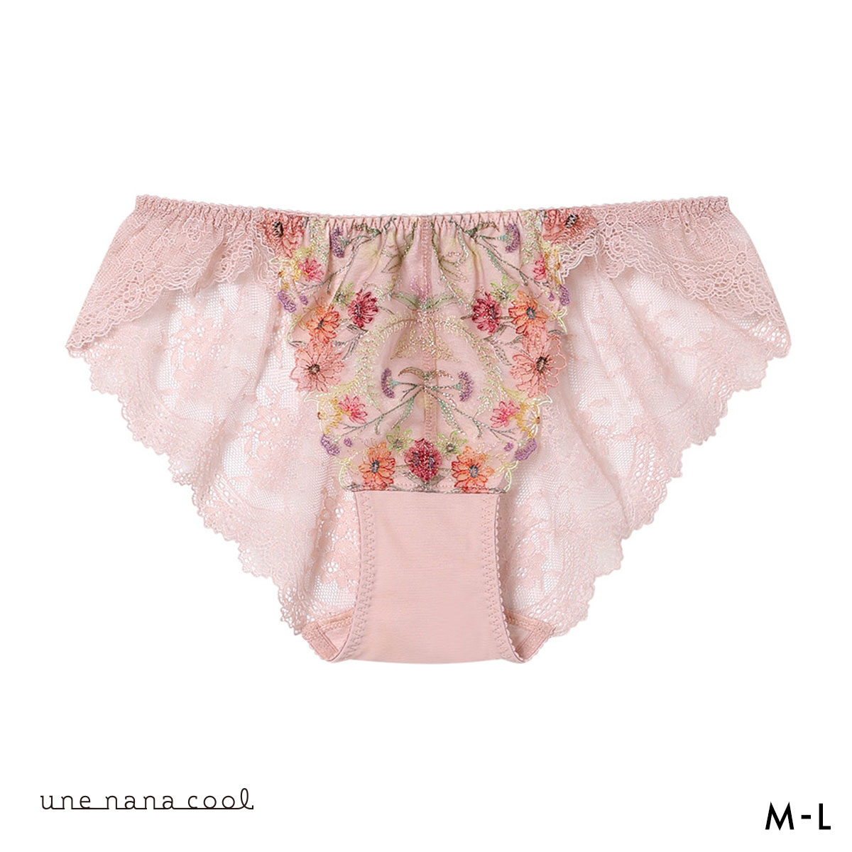 ウンナナクール Steppe Flower ショーツ une nana cool バックレース(PI-ピンク-M)