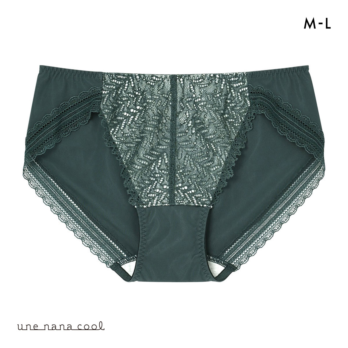 ウンナナクール une nana cool 脇スッキリ さあ、わたし レース ショーツ 単品(GR-グリーン-M)
