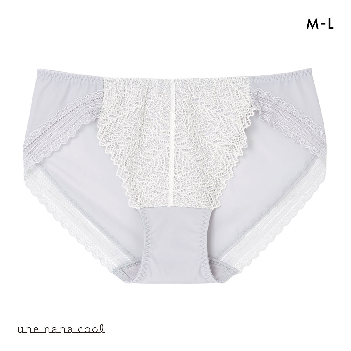 ウンナナクール une nana cool 脇スッキリ さあ、わたし レース ショーツ 単品(LGY-薄グレー-M)