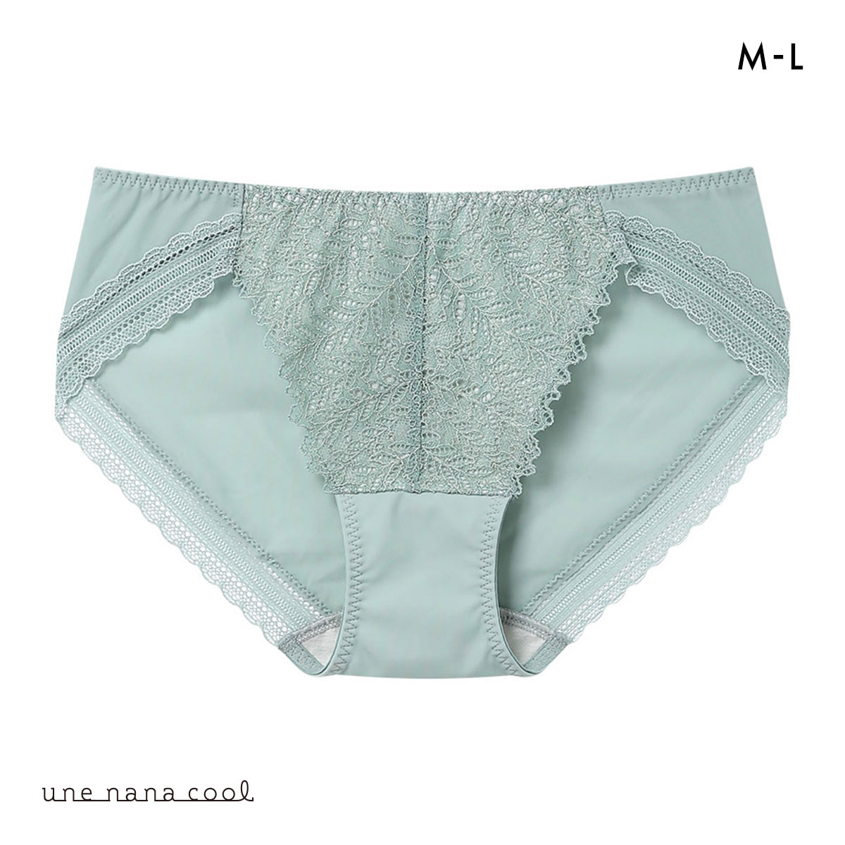 ウンナナクール une nana cool 脇スッキリ さあ、わたし レース ショーツ 単品(OV-オリーブ-M)