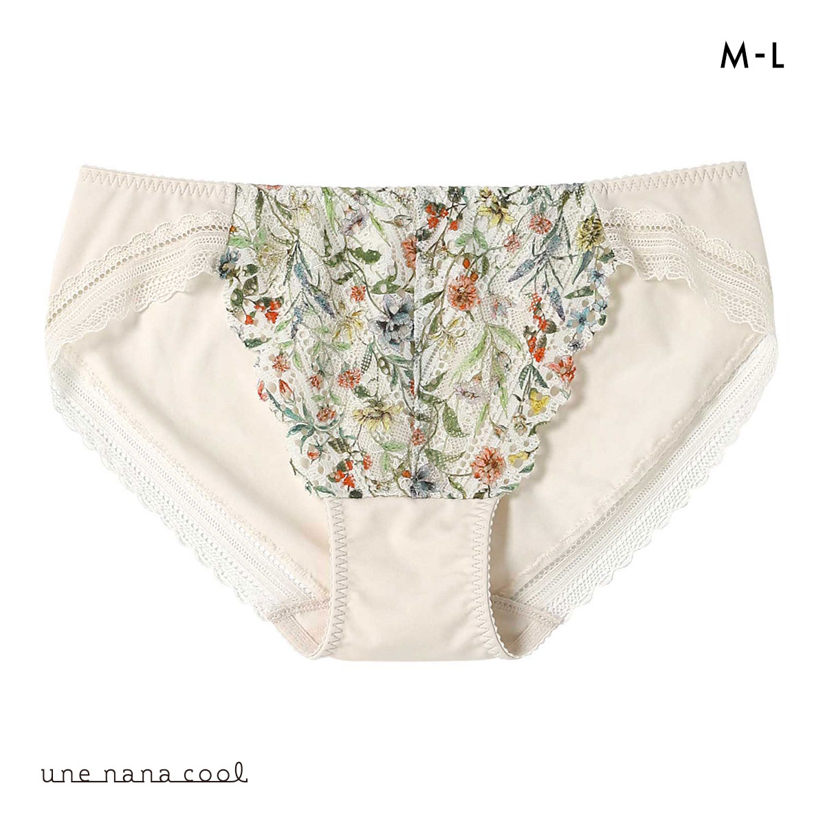 ウンナナクール une nana cool 特別な日以外の364日つけたくなるブラ 364ブラ レース MADE WITH LIBERTY FABRIC ショーツ 単品(BE-ベージュ-M)