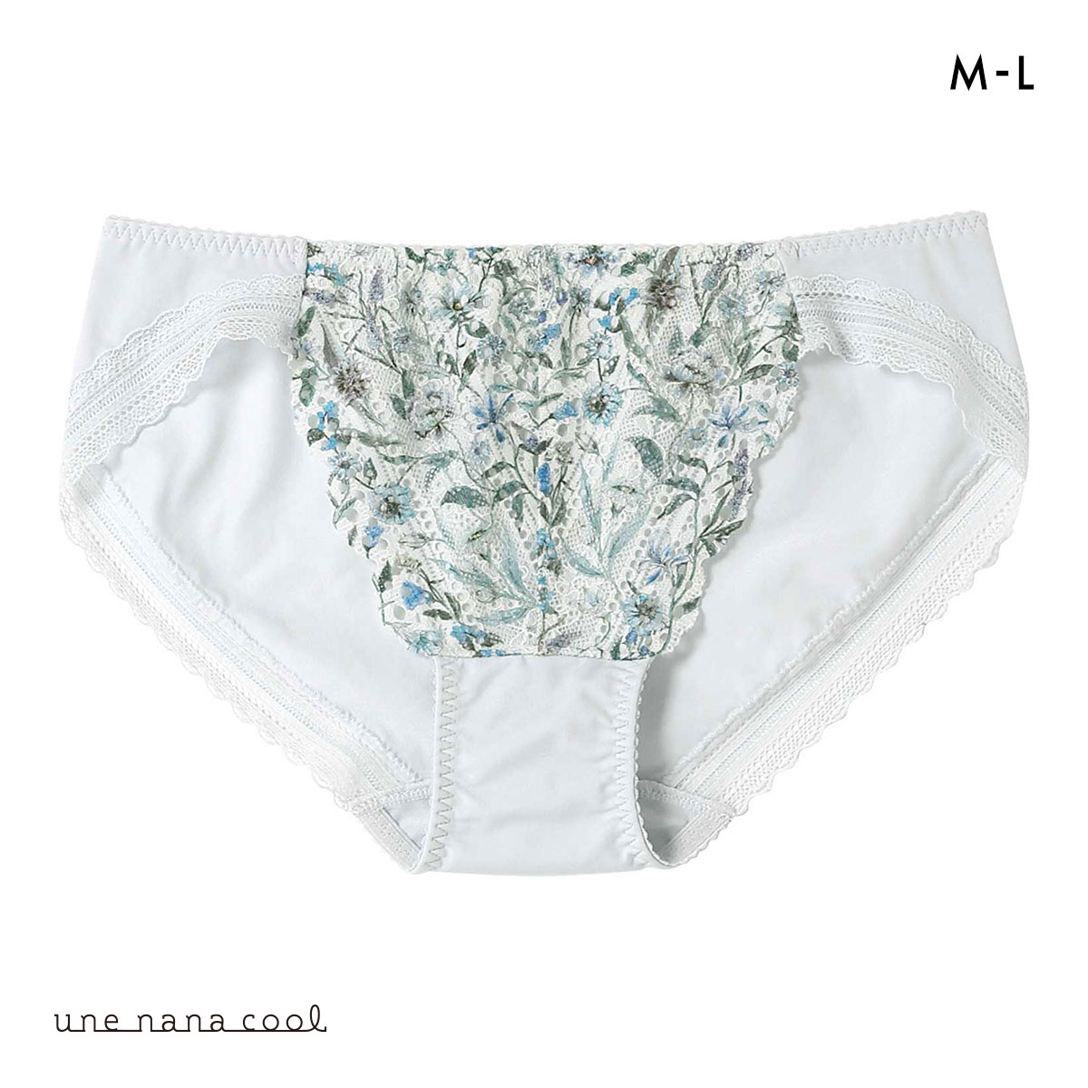 ウンナナクール une nana cool 特別な日以外の364日つけたくなるブラ 364ブラ レース MADE WITH LIBERTY FABRIC ショーツ 単品(LGY-薄グレー-M)