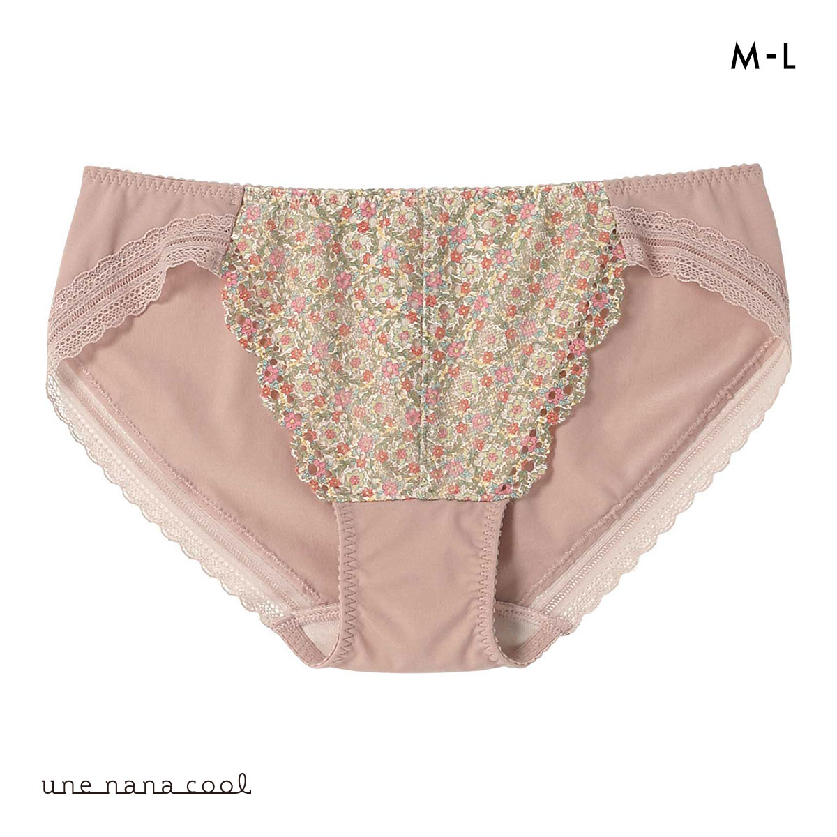 ウンナナクール une nana cool 特別な日以外の364日つけたくなるブラ 364ブラ レース MADE WITH LIBERTY FABRIC ショーツ 単品(LBR-薄ブラウン-M)