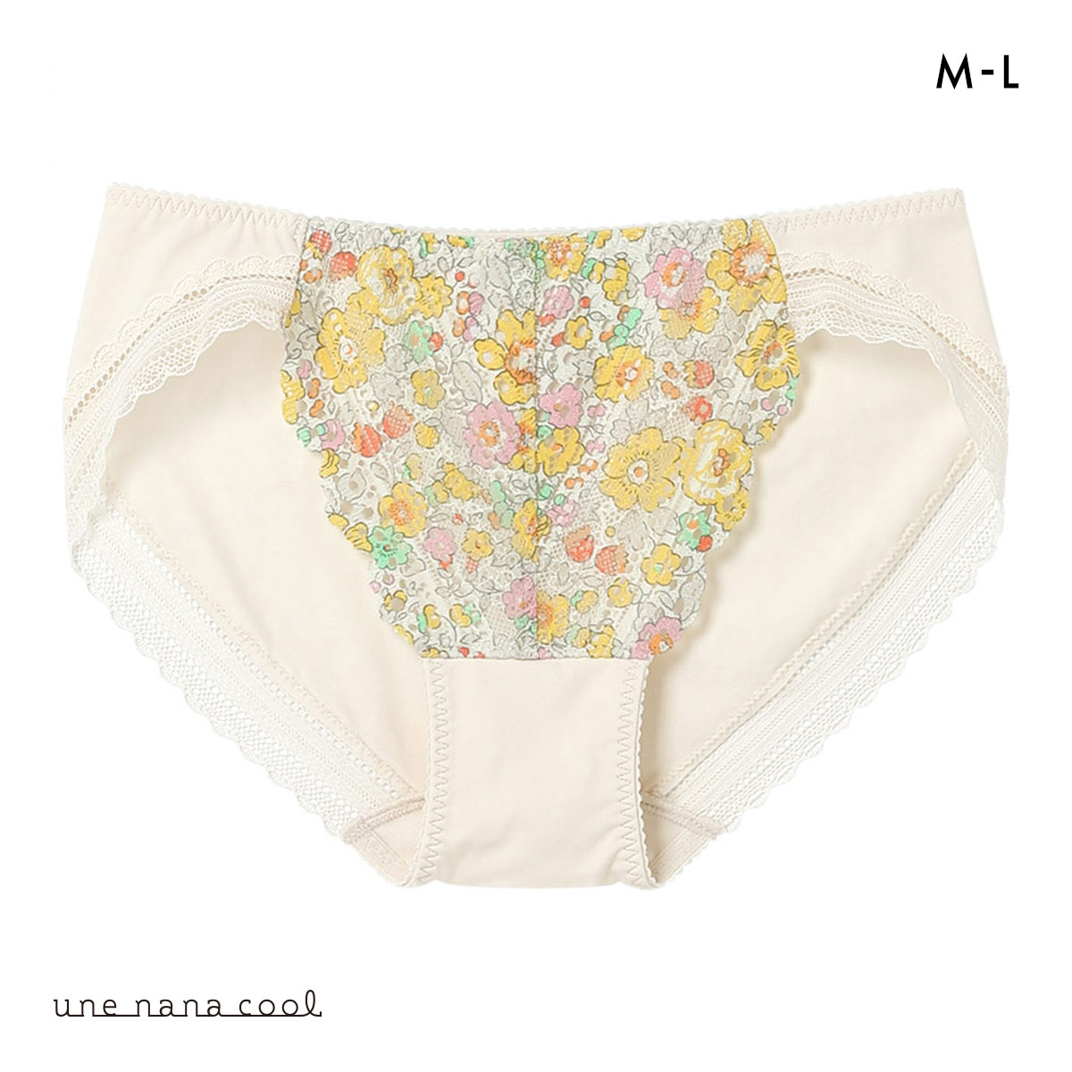 ウンナナクール une nana cool 特別な日以外の364日つけたくなるブラ 364ブラ レース MADE WITH LIBERTY FABRIC ショーツ 単品(CR-クリーム-M)