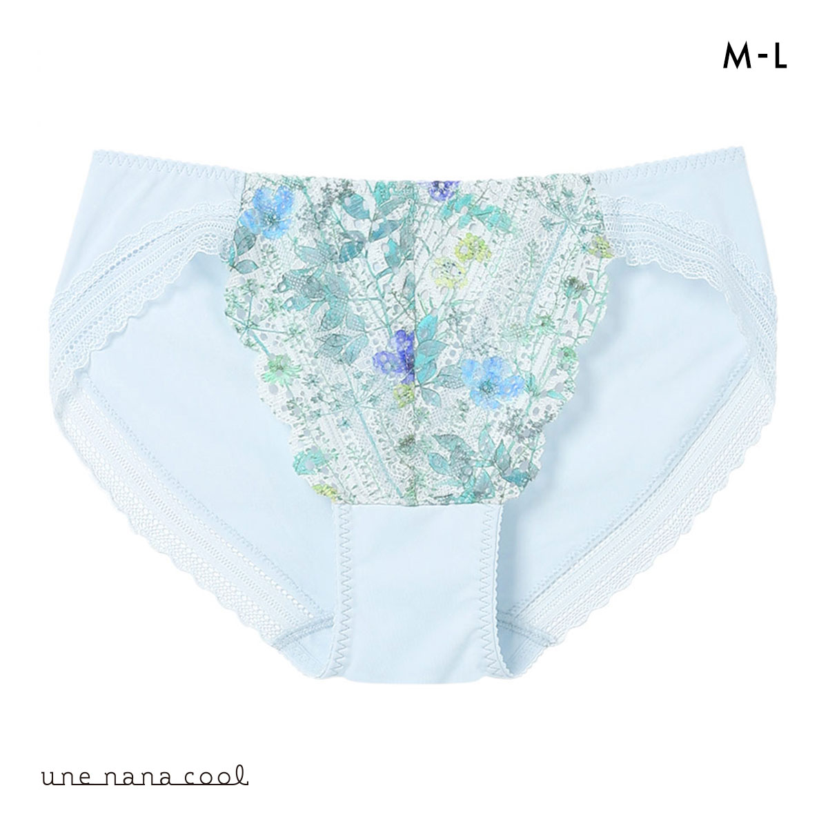 ウンナナクール une nana cool 特別な日以外の364日つけたくなるブラ 364ブラ レース MADE WITH LIBERTY FABRIC ショーツ 単品(SX-サックス-M)