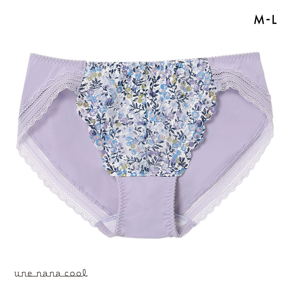 ウンナナクール une nana cool 特別な日以外の364日つけたくなるブラ 364ブラ レース MADE WITH LIBERTY FABRIC ショーツ 単品(PU-パープル-M)