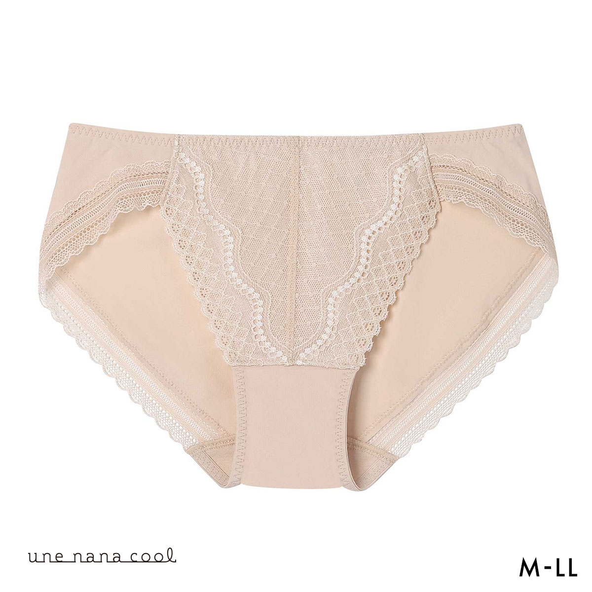 ウンナナクール リニューアル 特別な日以外の364日つけたくなるブラ 364ブラ レース ショーツ 単品 une nana cool(BE-ベージュ-M)