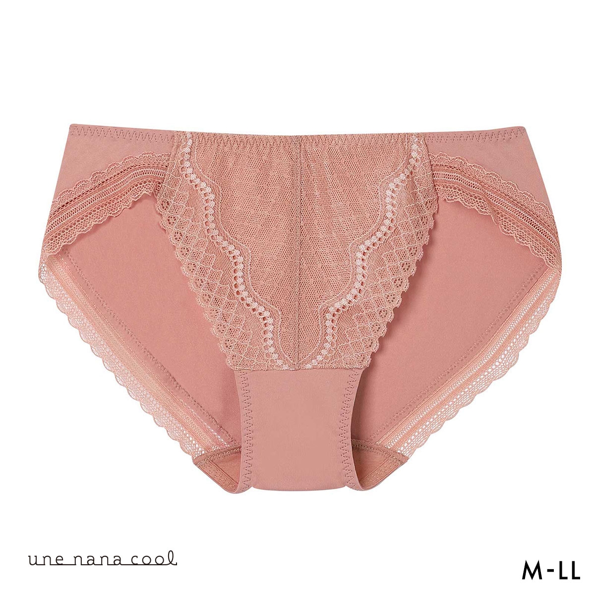 ウンナナクール リニューアル 特別な日以外の364日つけたくなるブラ 364ブラ レース ショーツ 単品 une nana cool(OP-オレンジピンク-M)