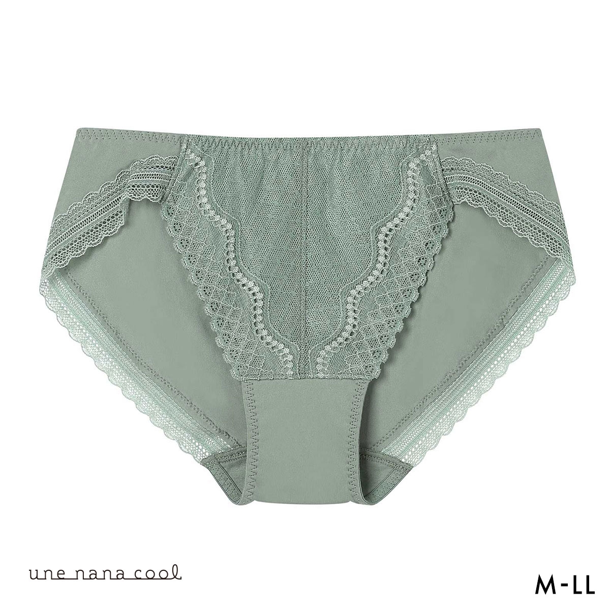 ウンナナクール リニューアル 特別な日以外の364日つけたくなるブラ 364ブラ レース ショーツ 単品 une nana cool(OV-オリーブ-M)