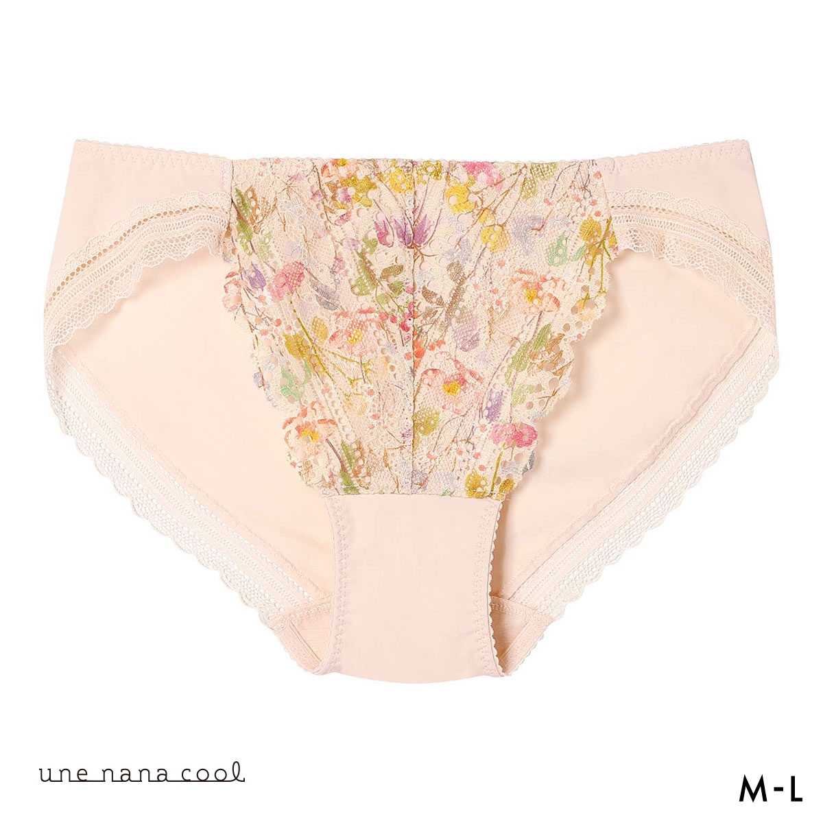 ウンナナクール リニューアル 特別な日以外の364日つけたくなるブラ 364ブラ レース MADE WITH LIBERTY FABRIC ショーツ 単品 une nana cool(PB-ピンクベージュ-M)