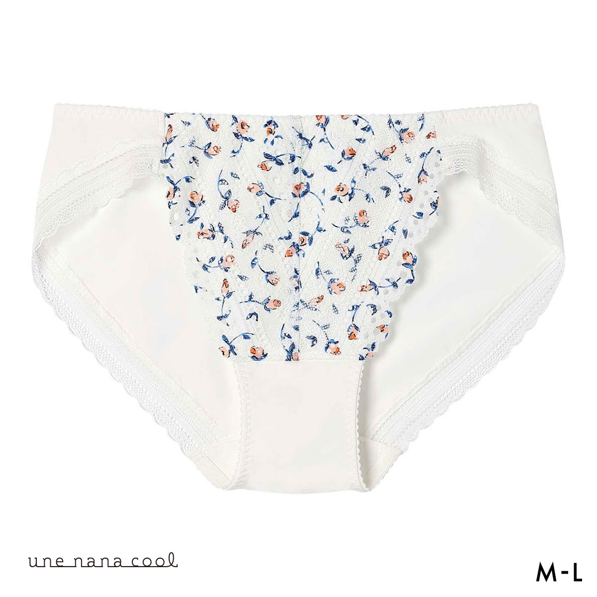 ウンナナクール リニューアル 特別な日以外の364日つけたくなるブラ 364ブラ レース MADE WITH LIBERTY FABRIC ショーツ 単品 une nana cool(BU-ブルー-M)