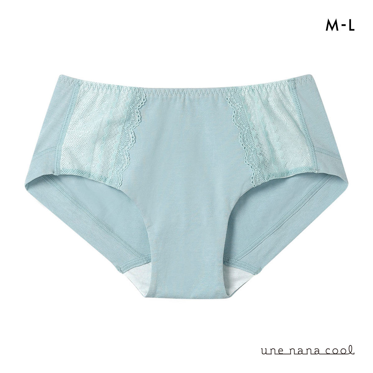 ウンナナクール ビタードットコットン ショーツ une nana cool(LBU-薄ブルー-M)