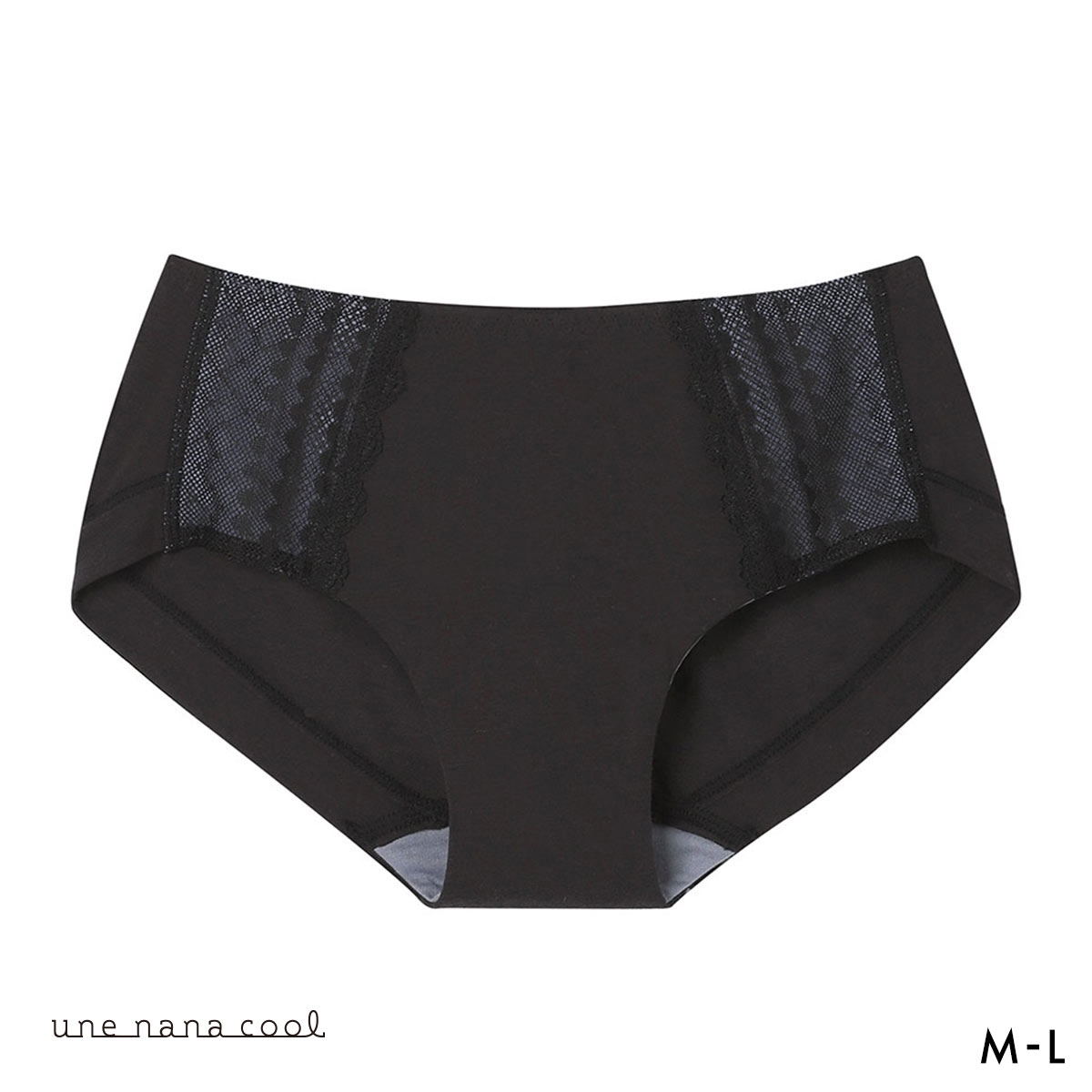 ウンナナクール ビタードットコットン ショーツ une nana cool(BK-ブラック-M)