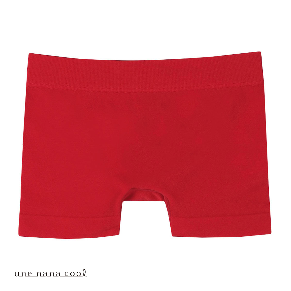 ウンナナクール une nana cool 編立成型ショーツ ボーイレングスショーツ 単品(RE-レッド-S-LL)
