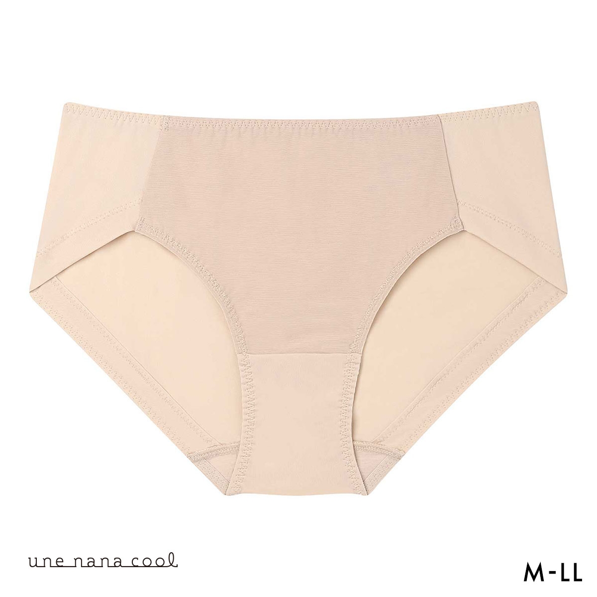ウンナナクール 小さく見せるブラ ミニマイザーブラ シンプル ショーツ 単品 大きいサイズ une nana cool(BE-ベージュ-M)