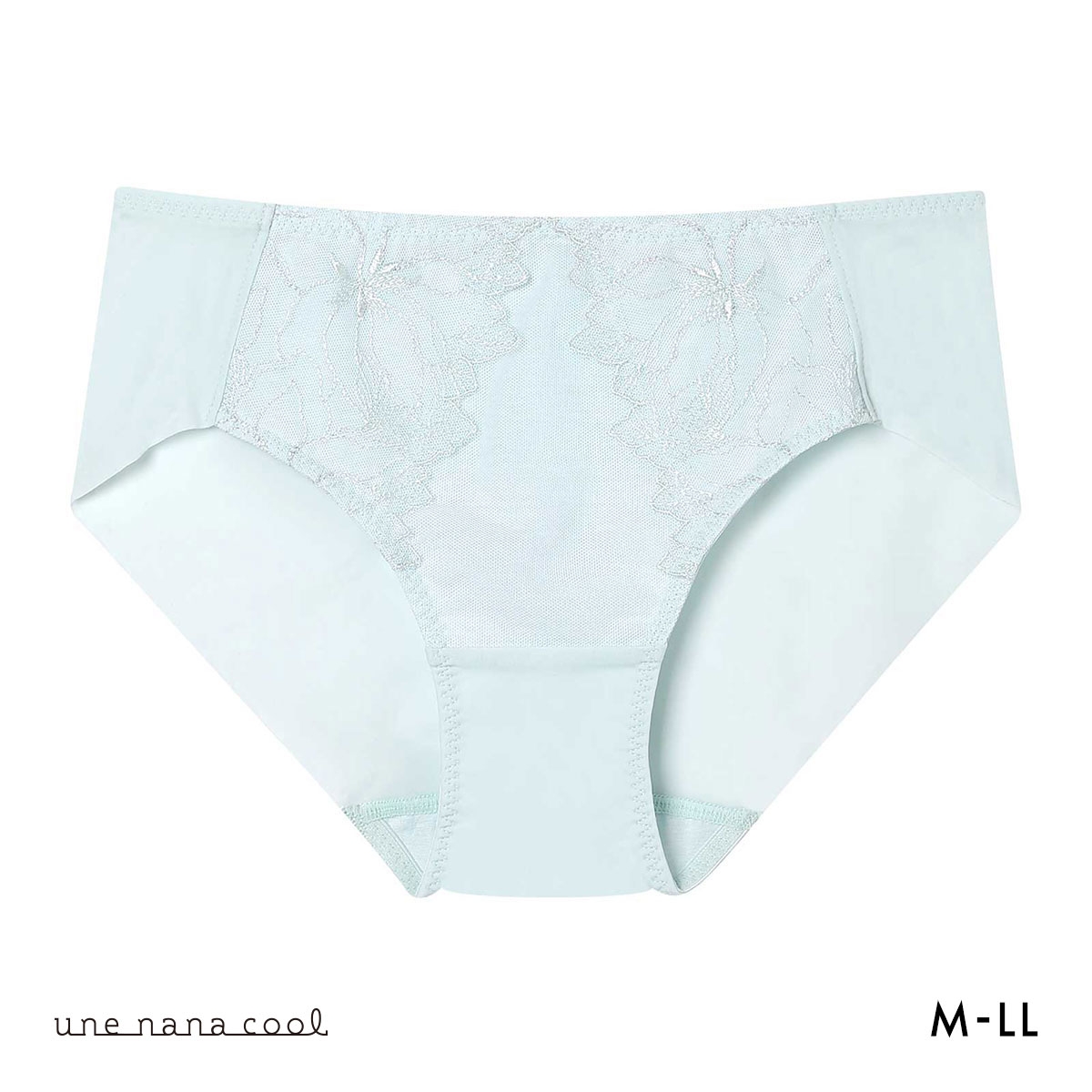 ウンナナクール 小さく見せるブラ ミニマイザーブラ レース ショーツ une nana cool 単品(SX-サックス-M)