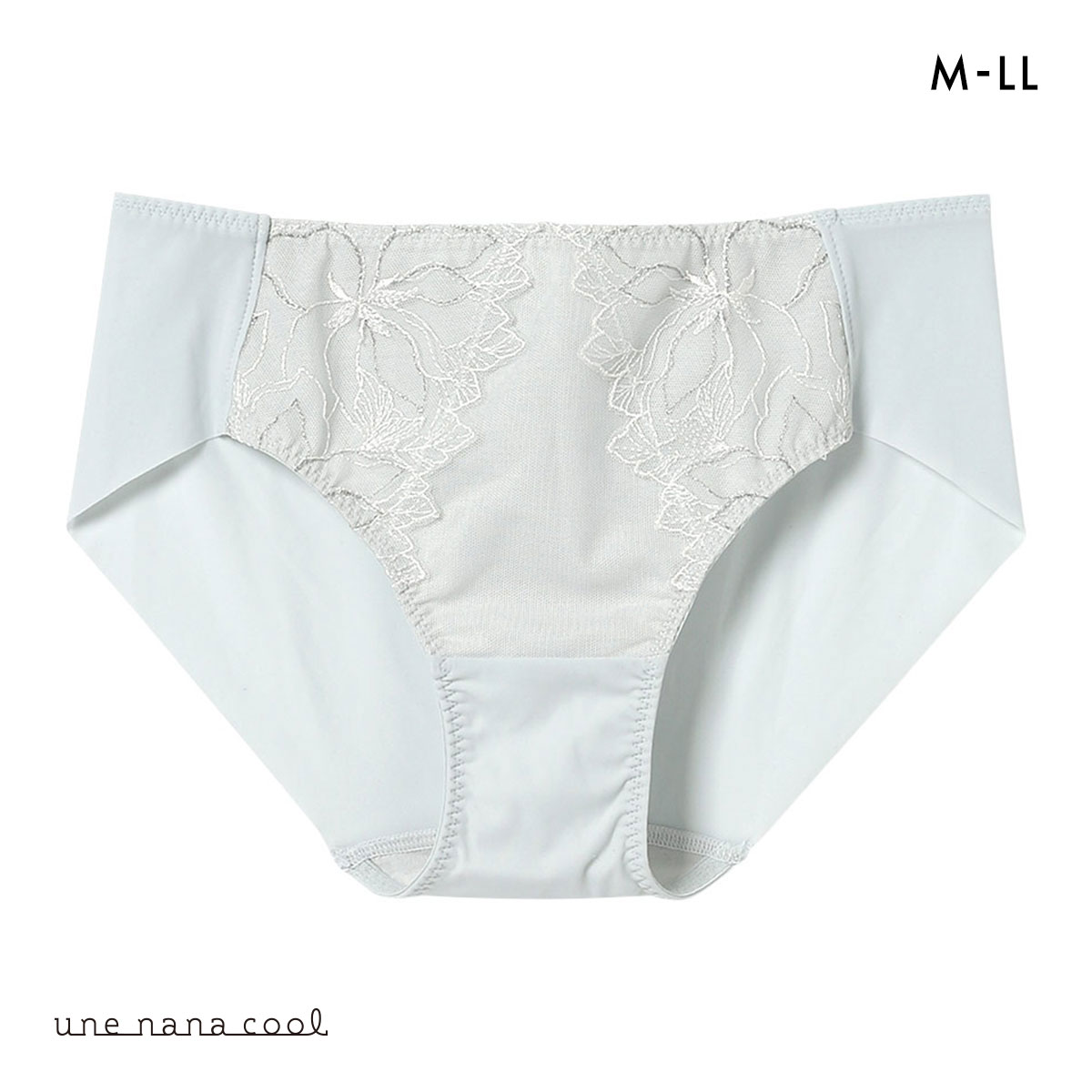 ウンナナクール 小さく見せるブラ ミニマイザーブラ レース ショーツ une nana cool 単品(LBU-薄ブルー-M)