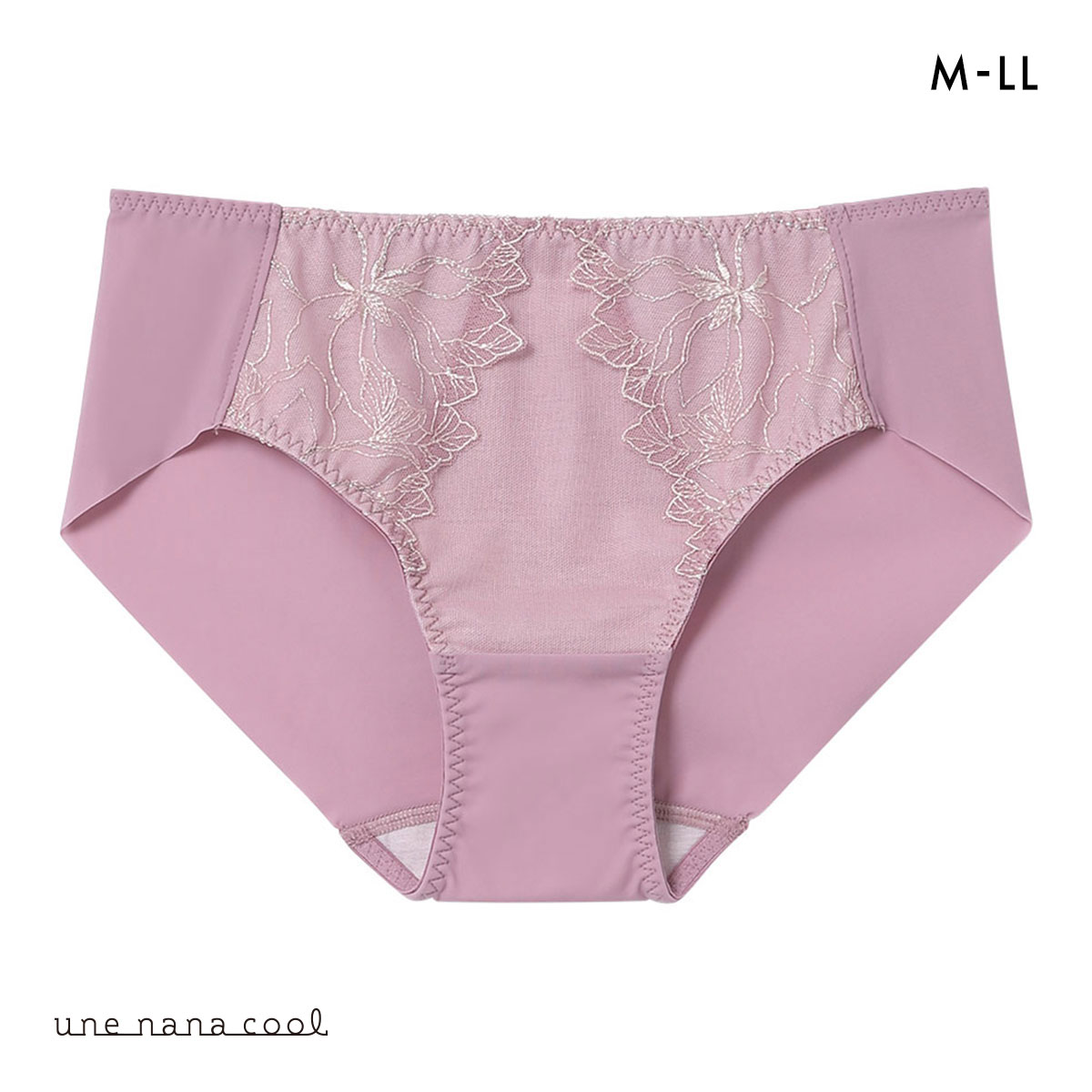 ウンナナクール 小さく見せるブラ ミニマイザーブラ レース ショーツ une nana cool 単品(RO-ローズ-M)