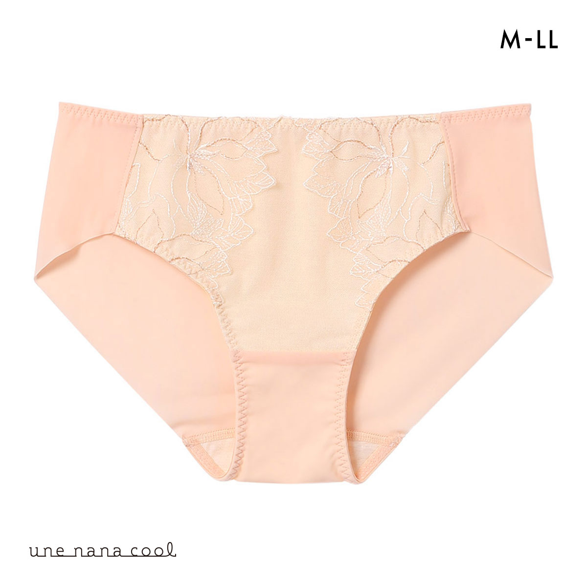 ウンナナクール 小さく見せるブラ ミニマイザーブラ レース ショーツ une nana cool 単品(OR-オレンジ-M)