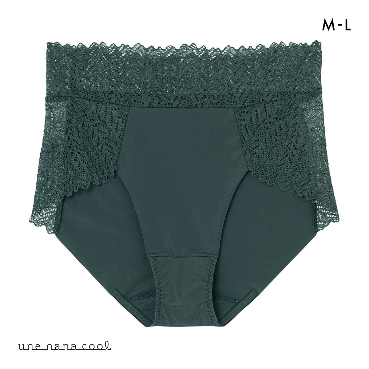 ウンナナクール une nana cool 脇スッキリ さあ、わたし レース ショーツ ヘム 単品(GR-グリーン-M)